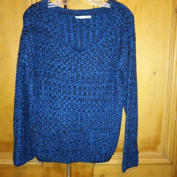 Maurices Royal Blue & Black Knit Sweater W/Pockets Size L (T-332) - Picture 4 of 10